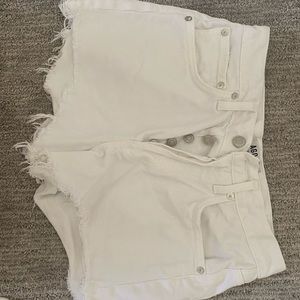 Agolde White jean shorts